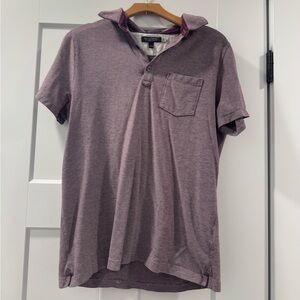 Banana republic burgundy performance pique polo